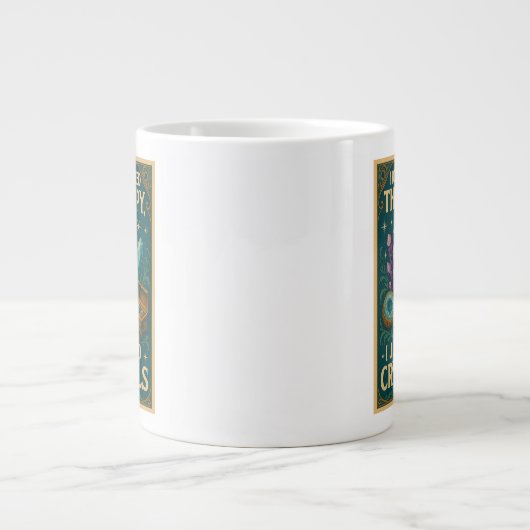 私はセラピーを必要としない、私はちょうど結晶を必要とする ジャンボコーヒーマグカップ (正面)