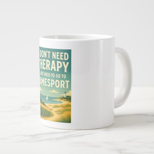 私はセラピーを必要としない、私はちょうどJamesportを必要とする ジャンボコーヒーマグカップ (正面右)