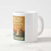私はセラピーを必要としない、私はちょうどSag Harborが必要 ジャンボコーヒーマグカップ (正面右)