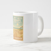 私はセラピーを必要としない、私は公正な港を必要とする ジャンボコーヒーマグカップ (正面右)