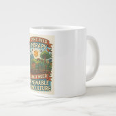 私はセラピーを必要としない、私は単に再生可能なagが必要 ジャンボコーヒーマグカップ (正面右)