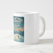 私はセラピーを必要としない、私は最初のトラックが必要 ジャンボコーヒーマグカップ (正面右)