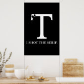 私はセリフのタイポグラフィを撮おもしろいった ポスター (キッチン)