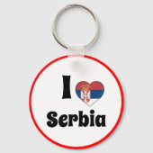 私はセルビアとハートが大好き – 国、旅行/スポーツ キーホルダー (正面)