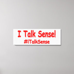 「私はセンスを話す」かわいいデザイン。買今 キャンバスプリント