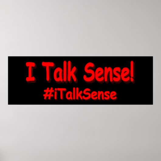 「私はセンスを話す」かわいいデザイン。買今 ポスター (正面)