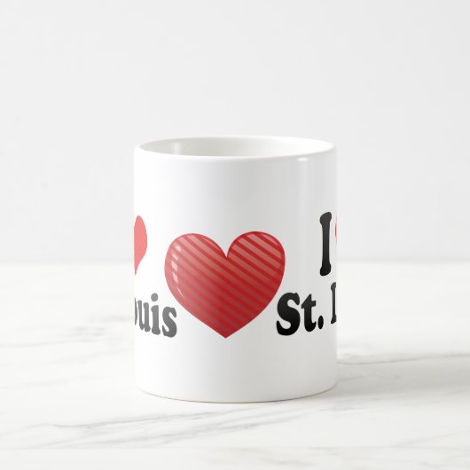 私はセントルイスを愛します コーヒーマグカップ (中央)