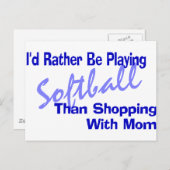 私はソフトボー遊ルになりたい ポストカード (正面/裏面)