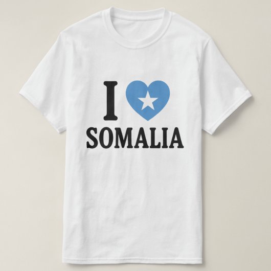 私はソマリアが大好きだ Tシャツ (デザイン正面)