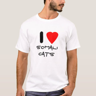 私はソマリ族猫を愛します Tシャツ