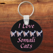 私はソマリ猫が大好き キーホルダー (正面)