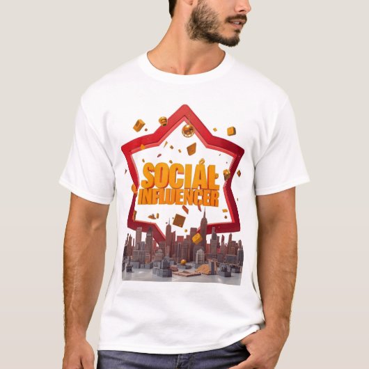 私はソーシャルインフルエンサー Tシャツ (正面)