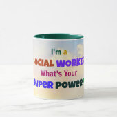 私はソーシャルワーカーだ。お前の力すごいは? マグカップ (中央)
