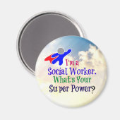 私はソーシャルワーカーだ。お前の力すごいは？ マグネット (正面/裏面)