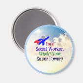 私はソーシャルワーカーだ。お前の力すごいは？ マグネット (正面/裏面)