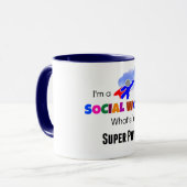 私はソーシャルワーカーだ。お前の力すごいは?マグ マグカップ (正面左)