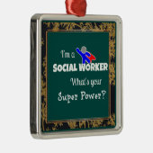 「私はソーシャルワーカーだ。お前の力すごいは？ メタルオーナメント (右)