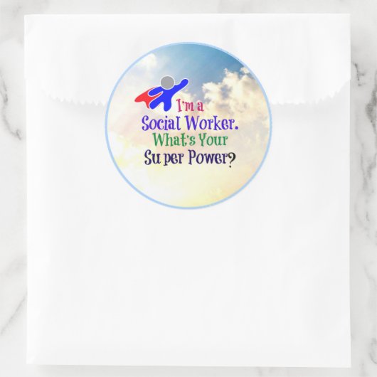 私はソーシャルワーカーだ。お前の力すごいは? ラウンドシール (バッグ)
