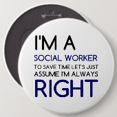 私はソーシャルワーカーだ 缶バッジ (正面&裏面)