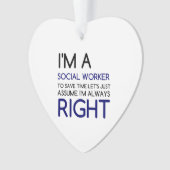 私はソーシャルワーカーです オーナメント (正面)