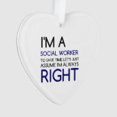 私はソーシャルワーカーです オーナメント (正面)