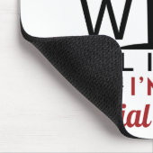 私はソーシャルワーカーで好きなだけワインが飲める マウスパッド (コーナー)