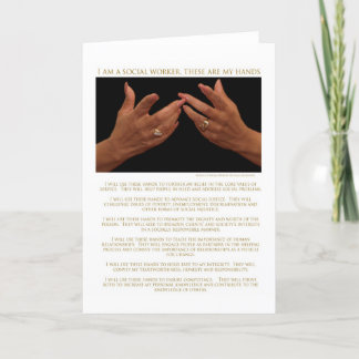 私はソーシャルワーカーで、これらは私の手札である カード