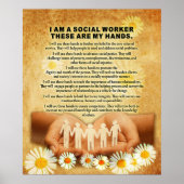 私はソーシャルワーカーのインスピレーションやる気を起こさせるだ ポスター (正面)