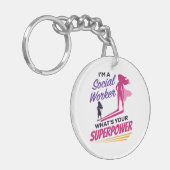 私はソーシャルワーカーよ超大国 キーホルダー (正面左)