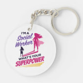 私はソーシャルワーカーよ超大国 キーホルダー (裏面)