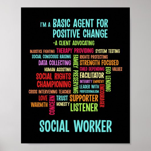 私はソーシャルワーカーギフトメンタルの基本的なエージェントである ポスター (正面)