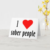 私はソーバーな人々が好きです カード (黄色い花)