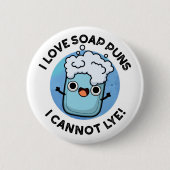 私はソープンが大好きでプリンがおもしろい苦手 缶バッジ (正面)