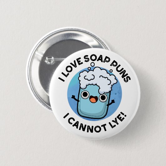 私はソープンが大好きでプリンがおもしろい苦手 缶バッジ (正面&裏面)