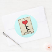 私はゾンビが大好き ラウンドシール (封筒)