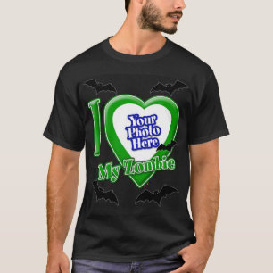 私はゾンビと一緒にあなたの写真とこうもりが大好き Tシャツ
