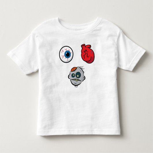 私はゾンビの幼児のTシャツを愛します トドラーTシャツ (正面)