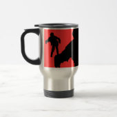 私はゾンビの黒いシルエットのために壊れます トラベルマグ (左)