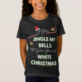 私はゾンビ小妖精や小人ファミリーマッチングクリスマスおもしろい Tシャツ (正面)