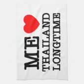 私はタイを長く愛している キッチンタオル (縦)