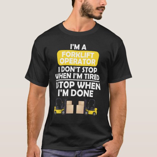 私はタイヤの時にストップは乗り換え操作者だ Tシャツ (正面)