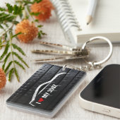 私はタイヤの踏面の私の350Zを愛します キーホルダー (正面右)