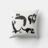 私はタキシード猫の枕を愛します クッション (裏面)