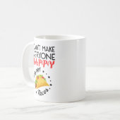 私はタコではない皆を幸せにできない コーヒーマグカップ (正面左)