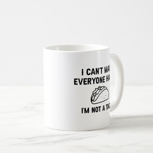 私はタコではない皆を幸せにできない コーヒーマグカップ (正面右)