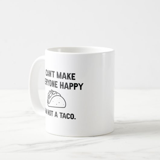 私はタコではない皆を幸せにできない コーヒーマグカップ (正面左)