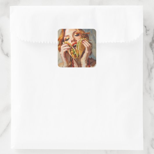 私はタコスが大好き スクエアシール (バッグ)