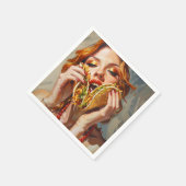 私はタコスが大好き スタンダードカクテルナプキン (角)