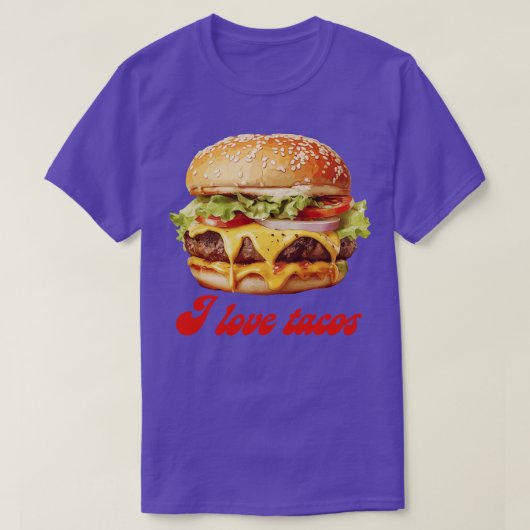 私はタコスが大好き Tシャツ (デザイン正面)