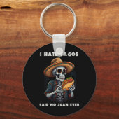 私はタコスが言ったNo Juan Ever おもしろい Cinco De Mayo嫌い キーホルダー (正面)